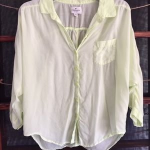 Bright green American Eagle blouse